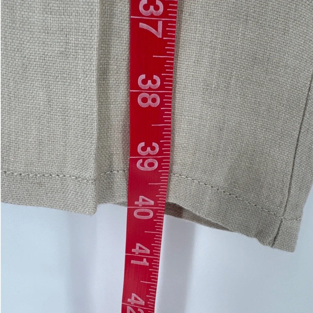 Peter Millar Pants Mens 34 Tan 100% Linen Five Pocket Luxury Casual Trousers